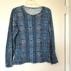 100% cotton Jones NY long sleeve top. Size L.  Like new